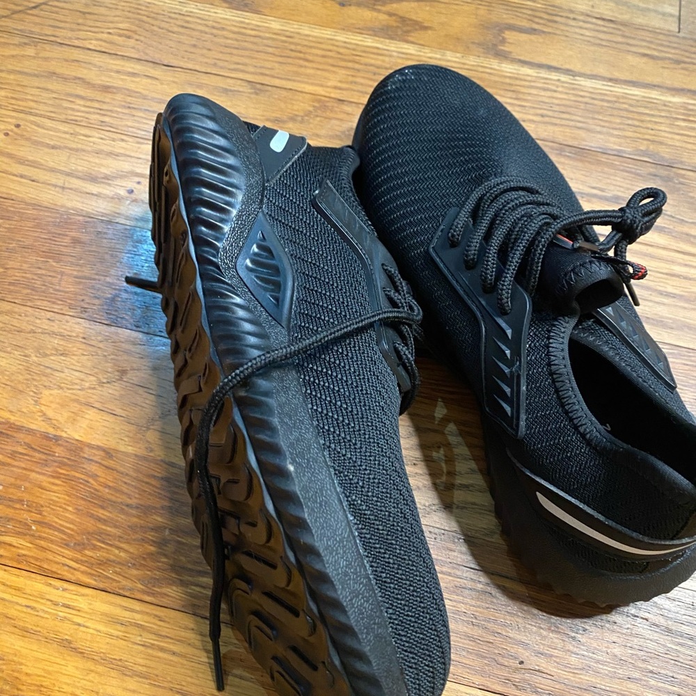 Furian Black Knit Steel Toe Sneakers Lace-Up EU 38 - Picture 8 of 9